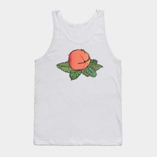 Peach on a leaf sketch Tank Top